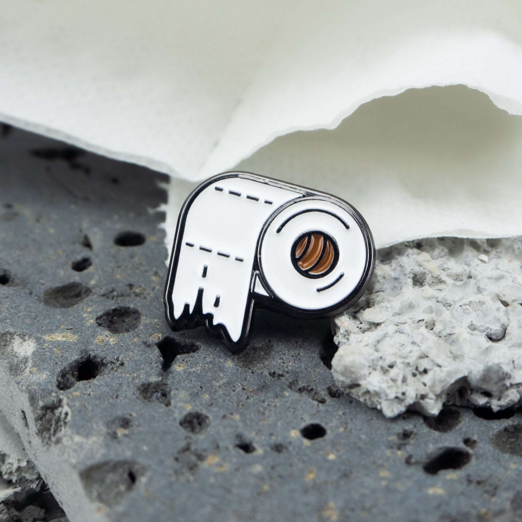 Toilet Paper Enamel Pin