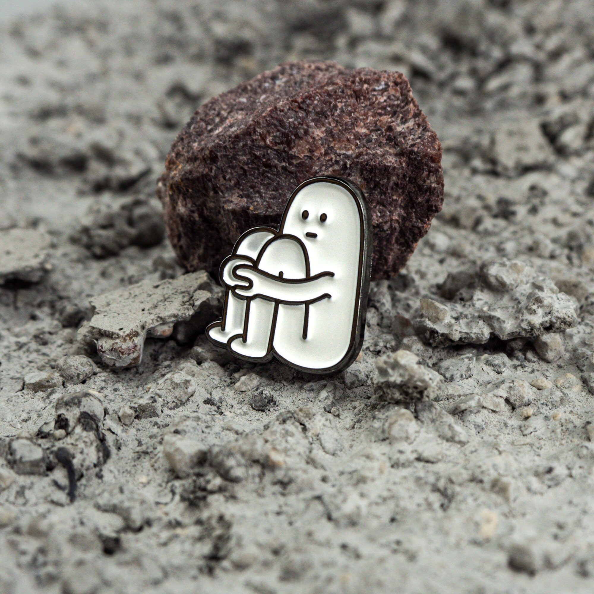 Quiet Enamel Pin