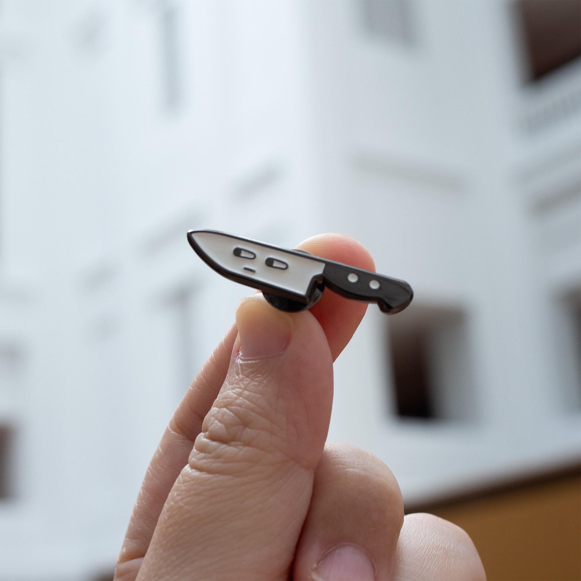 Knife Stare Enamel Pin