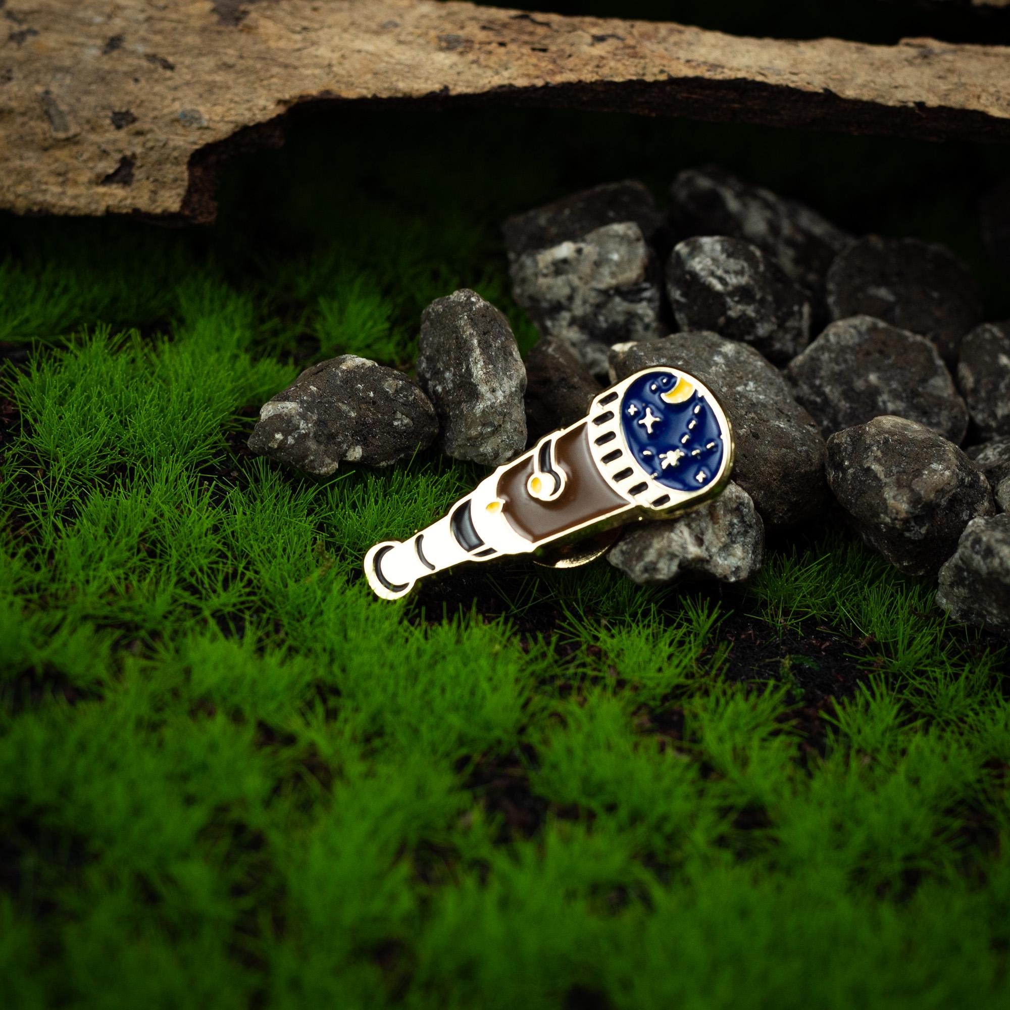 Galaxy Telescope Enamel Pin