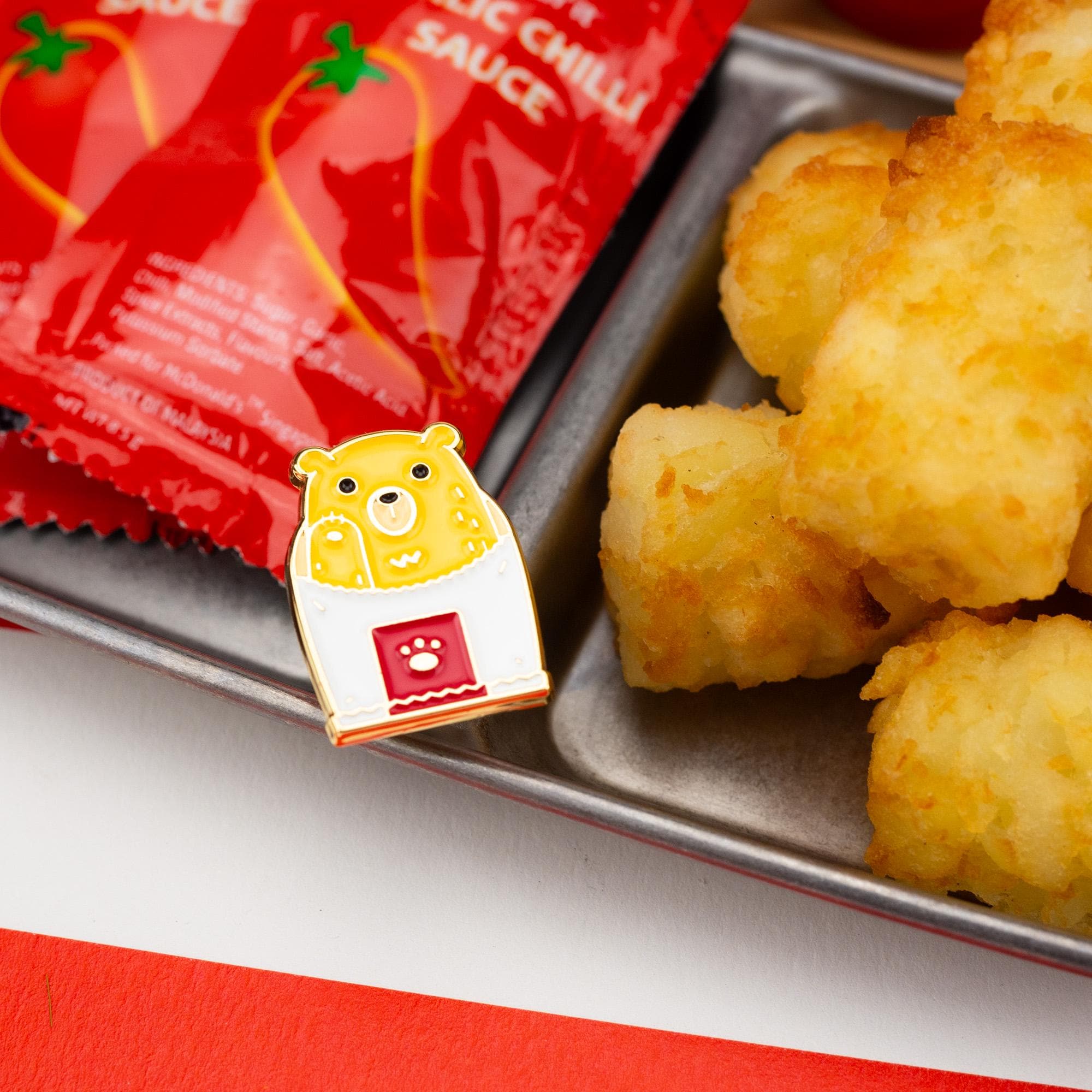 Hash Brown Bear Enamel Pin