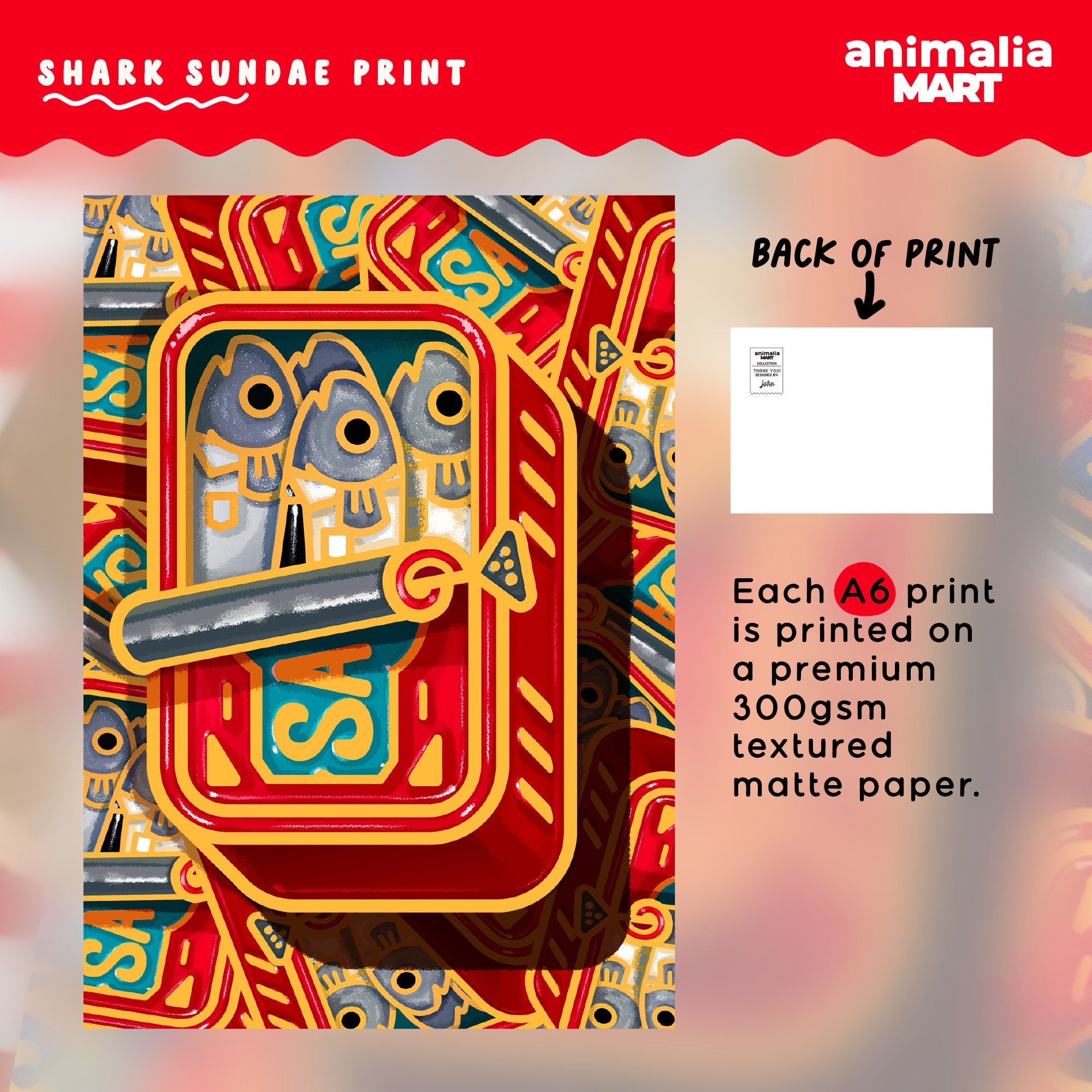 Canned Sardines A6 Print